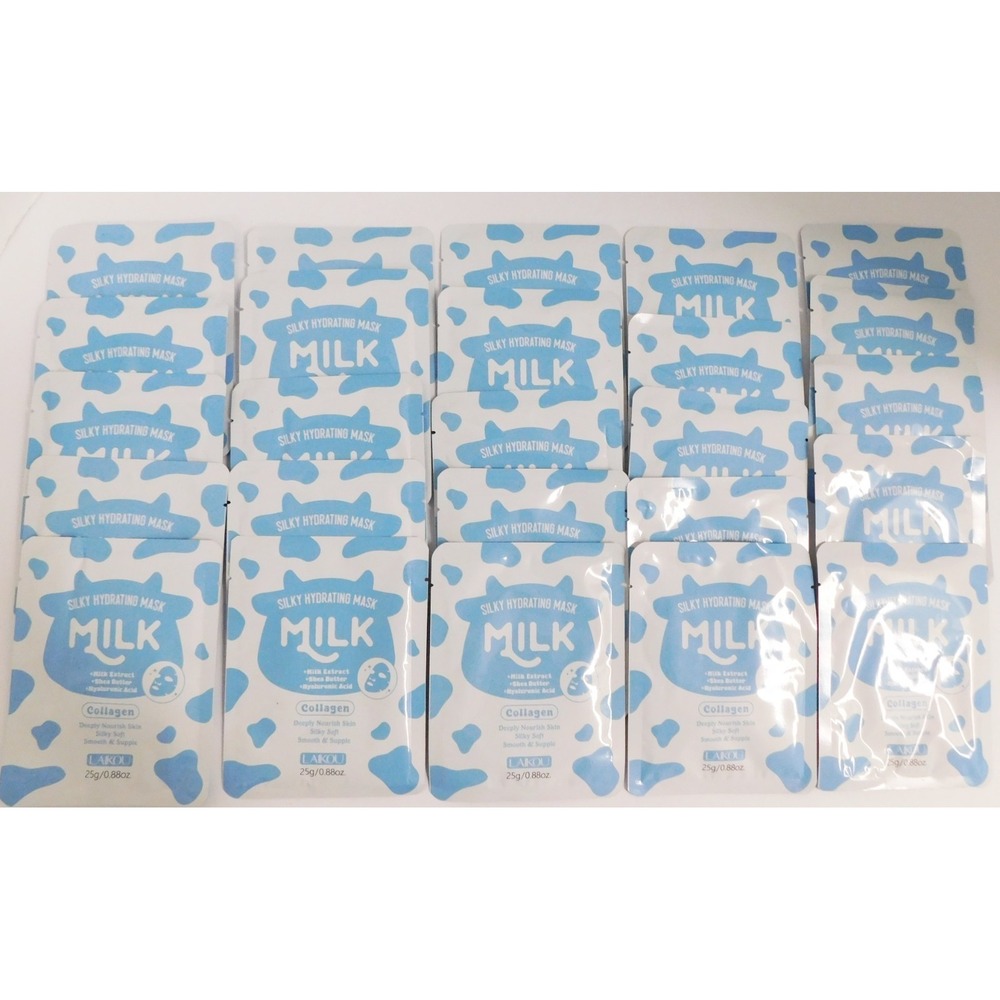 25 Laikou Milk Silky Hydrating Facial Mask Collagen Hyaluronic Acid Shea Butter